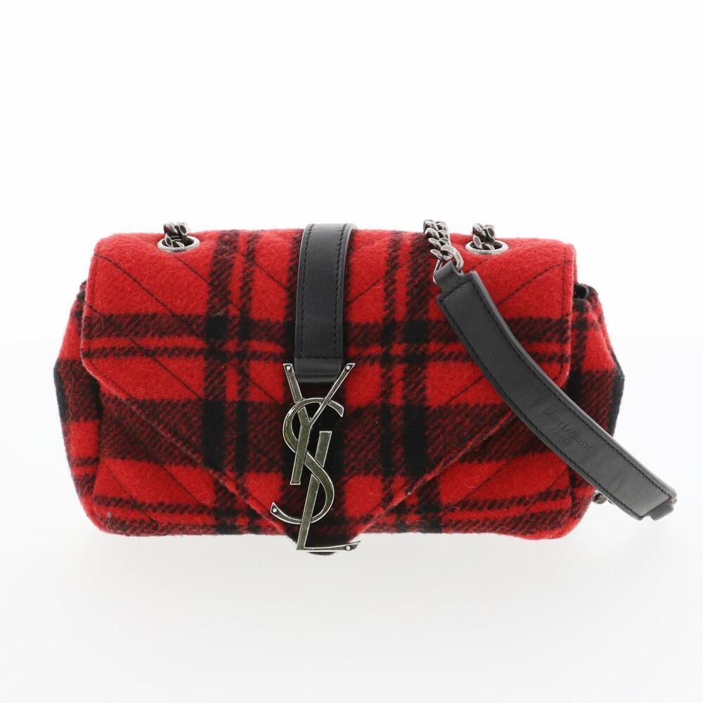 SAINT LAURENT Baby Chai Chain Shoulder Bag Red - Picture 1 of 6
